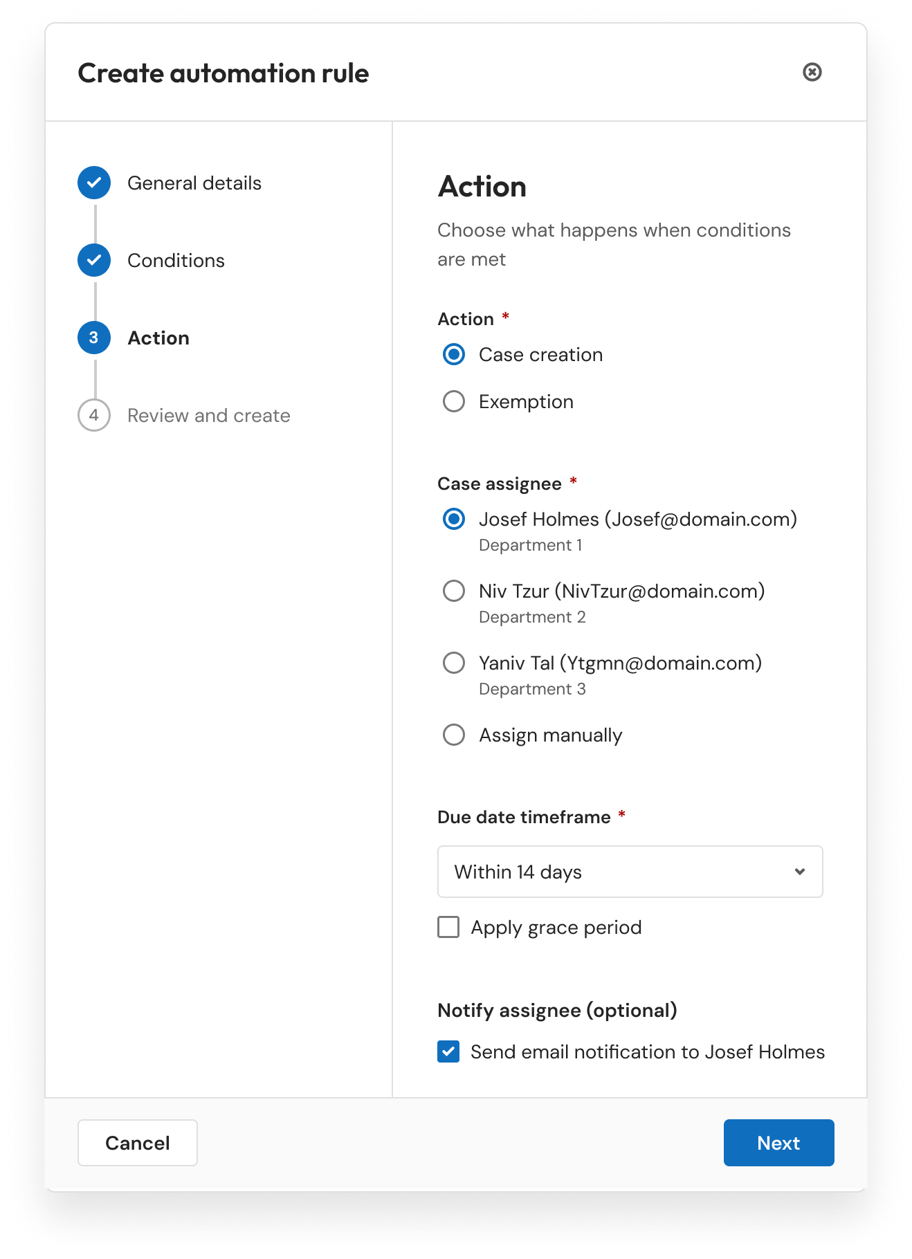 Assignment detailed UI