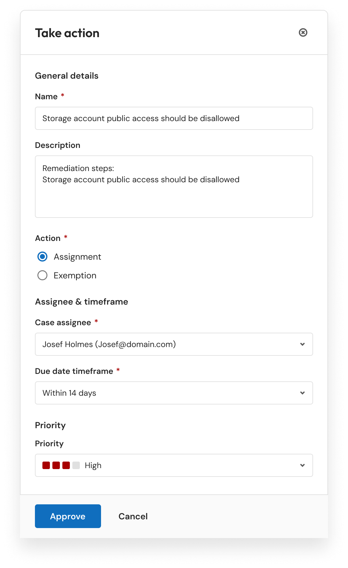 Assignment detailed UI