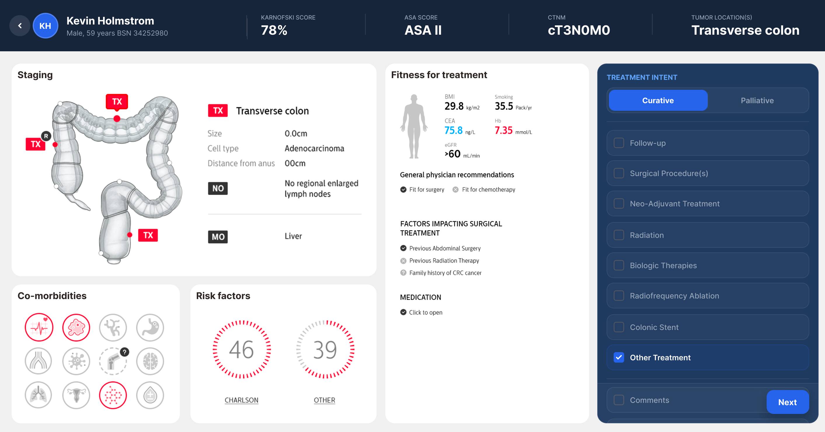Philips oncology clinical decision support dashboard